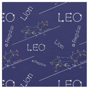 Tecido Constelação Zodiac Leo