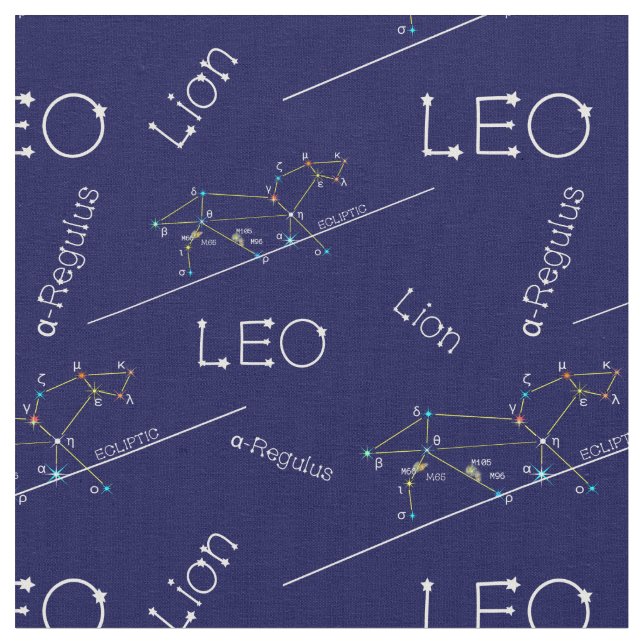 Tecido Constelação Zodiac Leo (Detalhe)
