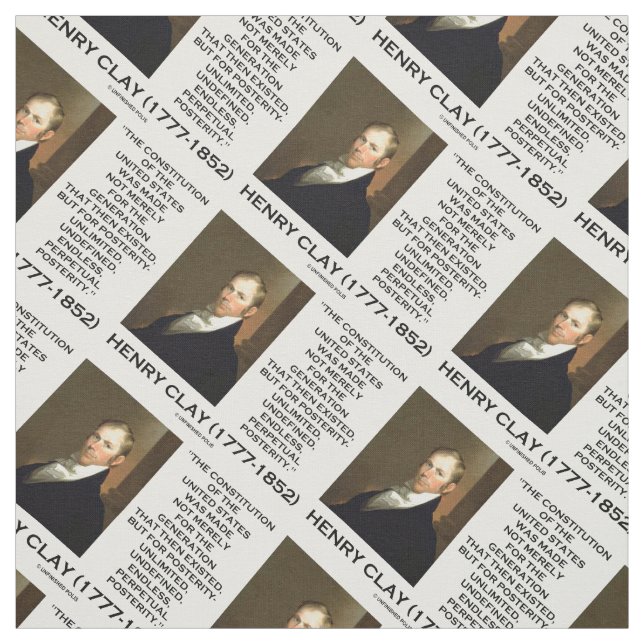 Tecido Constituição De Henry Clay Da Posteridade Dos Esta (Modelo)