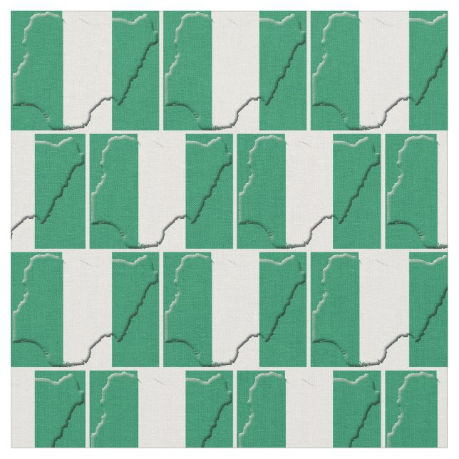 Tecido Contorno do Mapa do NIGERIA FLAG (Detalhe)