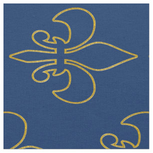 Tecido Contorno dourado do lírio + seus fundo & ideias