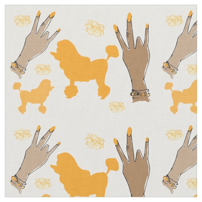 Tecido Convicção roxa da caniche (Detalhe)