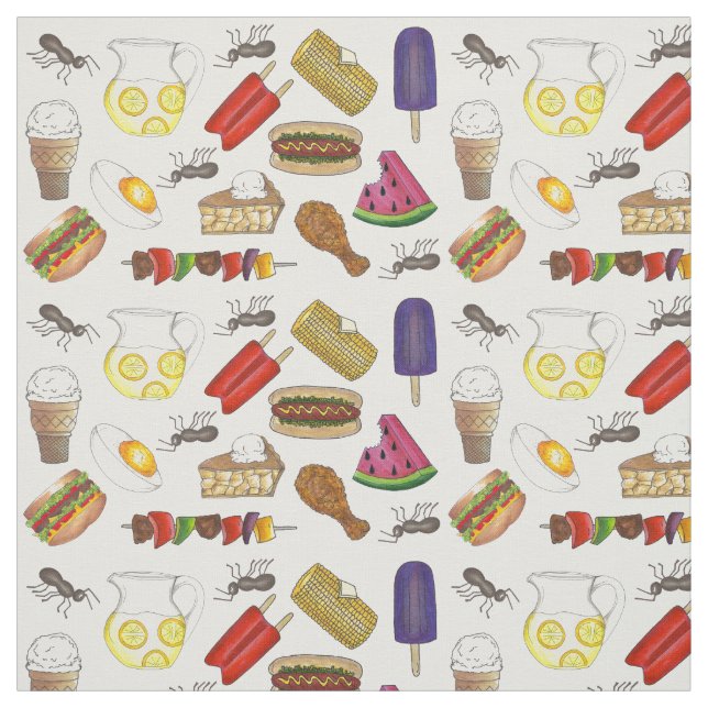 Tecido Cookout de picada de milho de Comida picnic (Modelo)