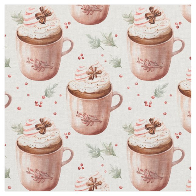 Tecido Copas de café da rosa claro (Detalhe)