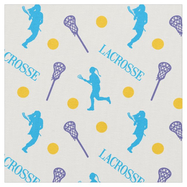 Tecido Cor Brilhante Padrão do jogador de lacrosse femini (Detalhe)