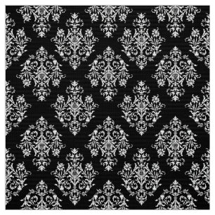 tecido Cor damasco branco barroco ornamentado