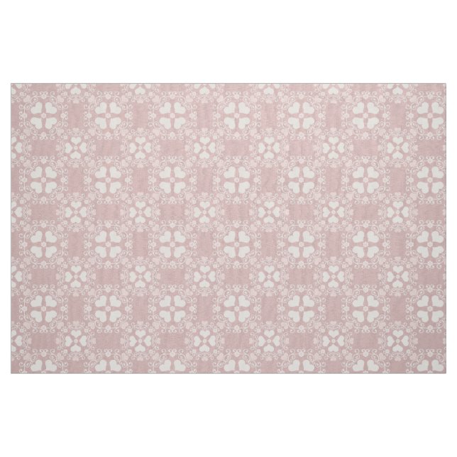 Tecido Cor damasco de Coração Rosa Pálida (Fat Quarter)