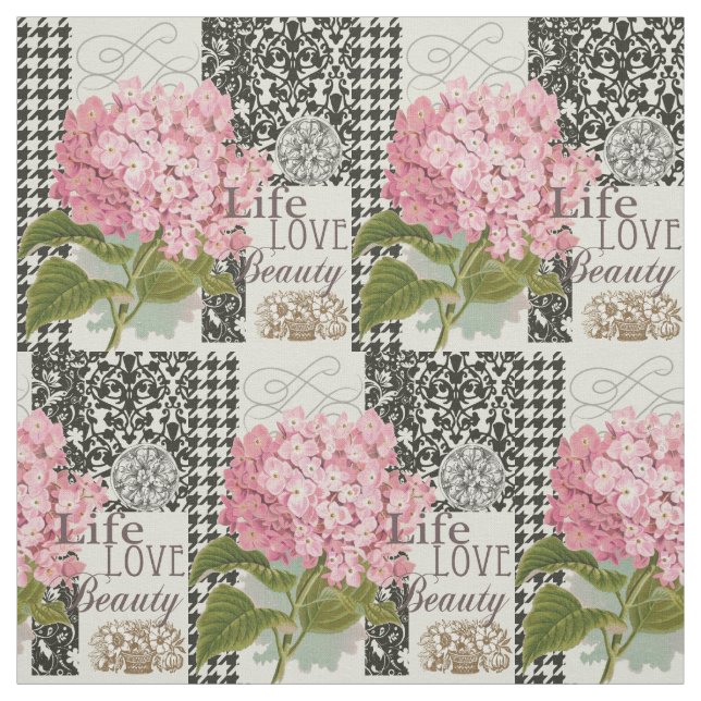 Tecido Cor damasco Decoração Floral Bonito (Modelo)