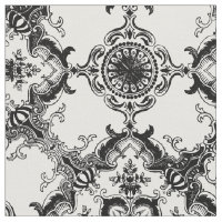 Cor damasco decorativa preto e branco