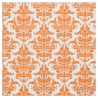 Tecido Cor damasco - laranja no branco