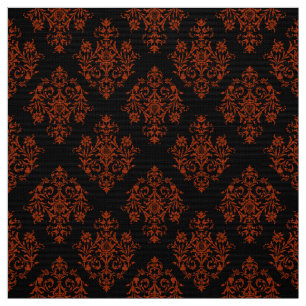 tecido Cor damasco preto Barroco ornamentado