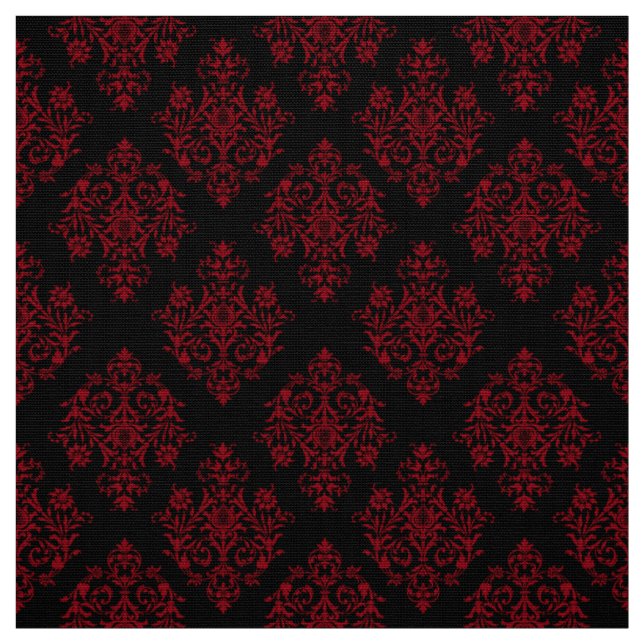 tecido Cor damasco preto Barroco ornamentado (Modelo)
