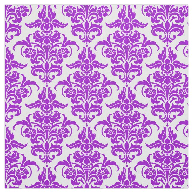 Tecido Cor damasco - Roxo em branco (Modelo)