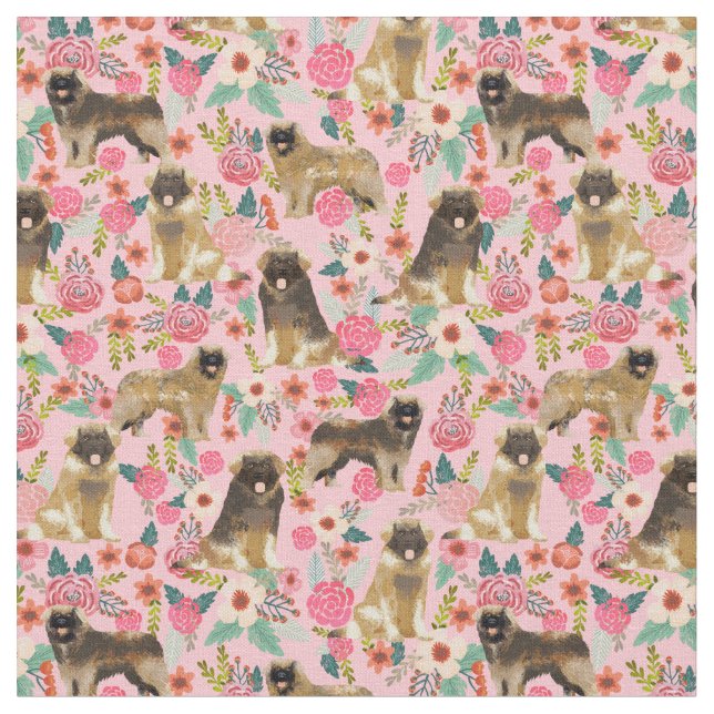 Tecido cor-de-rosa dos florais de cães de leonberger (Detalhe)