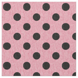 Tecido cor-de-rosa e preto das bolinhas