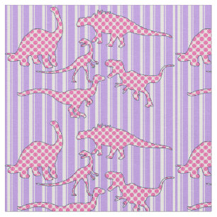 Tecido cor-de-rosa e roxo do dinossauro