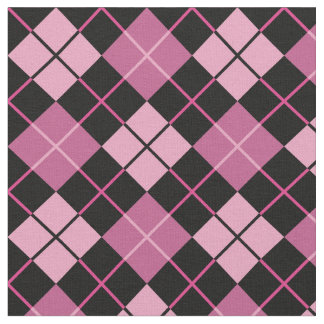 Tecido cor-de-rosa & preto de Argyle