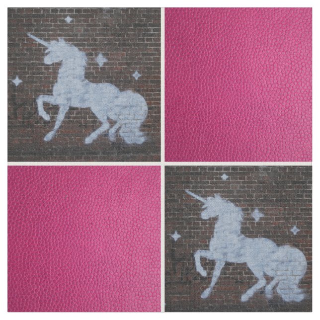 Tecido Cor de rosa Unicórnio (Detalhe)