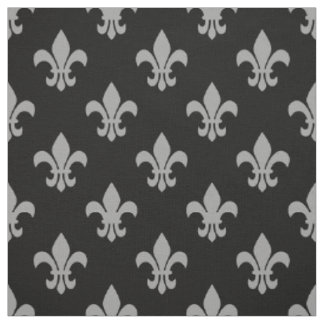 Tecido Cor DIY BG, Cinza Dk Fleur De Lis Sz6 Preto