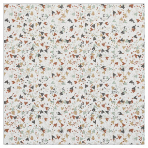 Tecido Coração Confetti Tosse em Siena Burnt Mint e Doura