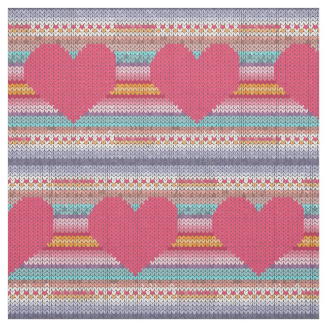 Tecido Coração cor-de-rosa, arco-íris falso, malha (Modelo)