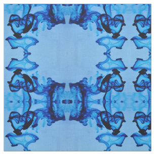 Tecido Coração Coral Azul