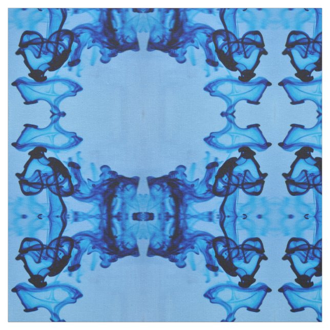 Tecido Coração Coral Azul (Modelo)