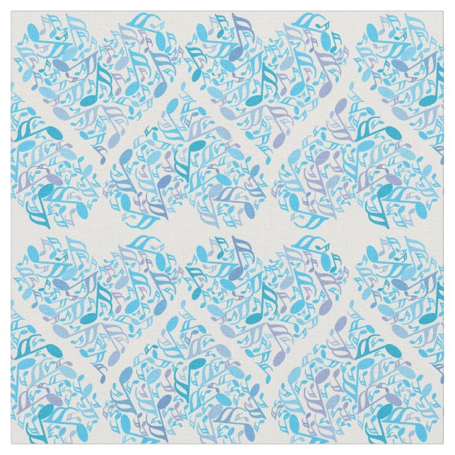 Tecido Coração de Nota de Música (Detalhe)