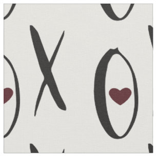 Tecido Coração de XOXO