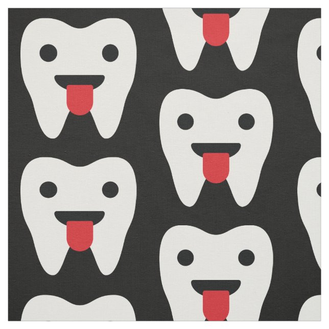 Tecido Coração dos Dentes Bonitos Padrão (Modelo)