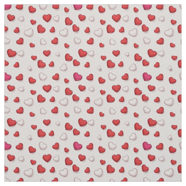Tecido Coração Vermelho de Amor Moderno e Elegante Modern (Modelo)