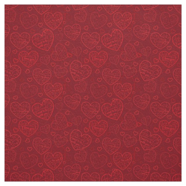 Tecido Coração Vermelho de Amor Moderno e Elegante Modern (Modelo)