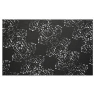 Tecido Corações a Motor Steampunk "Obrigado"