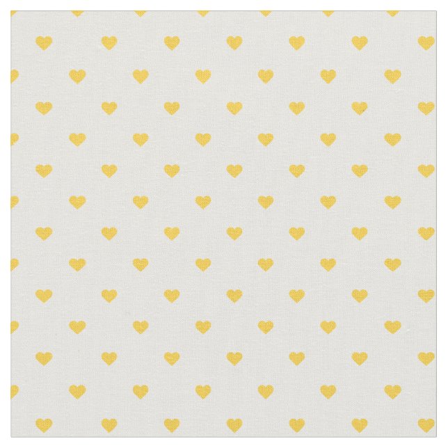Tecido Corações de Bolinhas Amarelo (Detalhe)