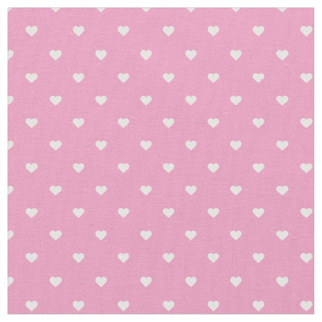 Tecido Corações de Bolinhas Rosa (Detalhe)