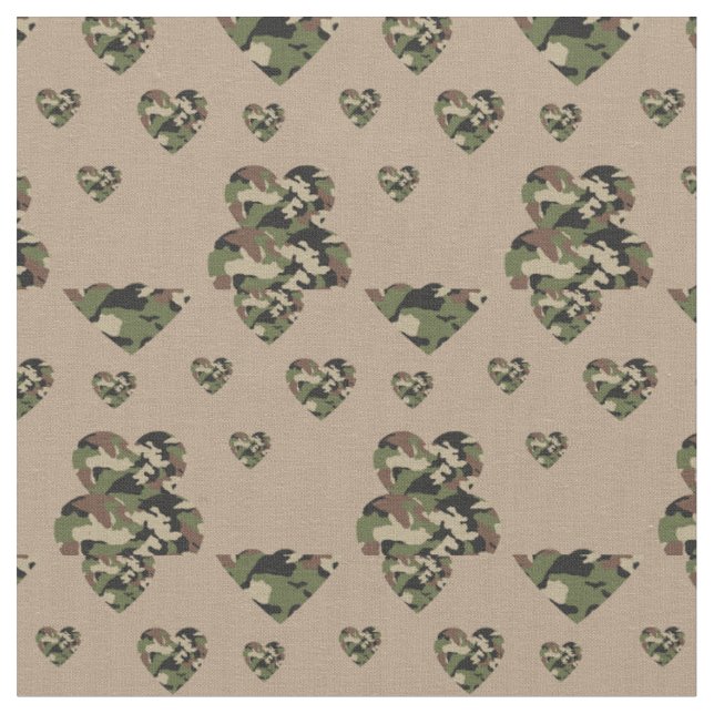 Tecido Corações de Camo País Camuflagem (Detalhe)