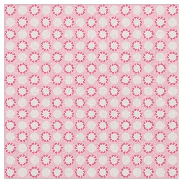 Tecido Corações de valentine rosa bolinhas (Detalhe)