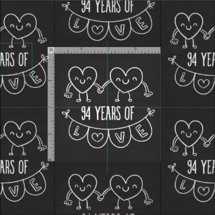Tecido Corações Gift Chalk, 94 anos
