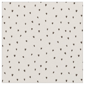 Tecido Corações Pretos Pequenos na Luz