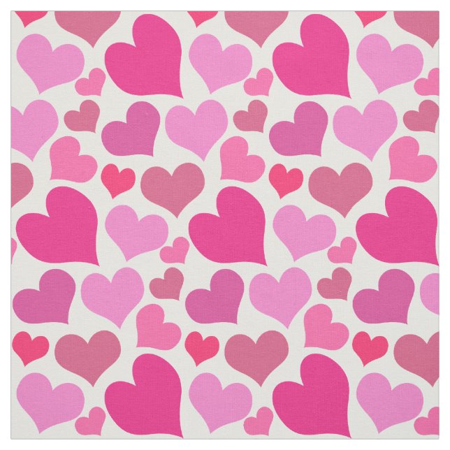 Tecido Corações Rosa bonito Queimando Com Amor (Modelo)