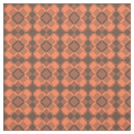 Tecido Coral Brown Checker Argyle Pattern