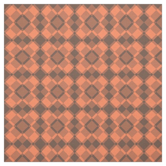 Tecido Coral Brown Checker Argyle Pattern (Modelo)
