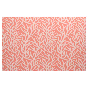 Tecido Coral Cor-De-Água Rosa Na Costa Do Tomate Bisque