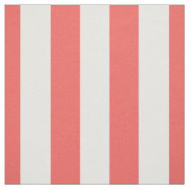 Tecido Coral e branco 1,5" teste padrão das listras