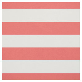 Tecido Coral e branco 1,5" teste padrão horizontal das
