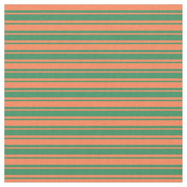 Tecido Coral e Padrão Verde Marinho (Detalhe)