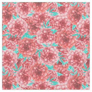 Tecido Coral Floral