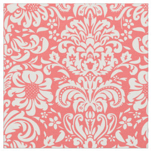 Tecido Coral Floral Damask