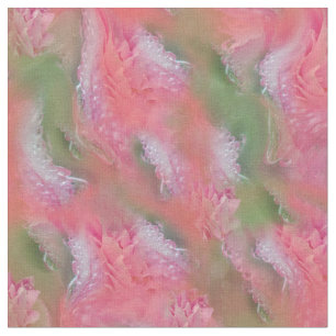 Tecido Coral, Grama e Sangue Rosa-de-Peônia