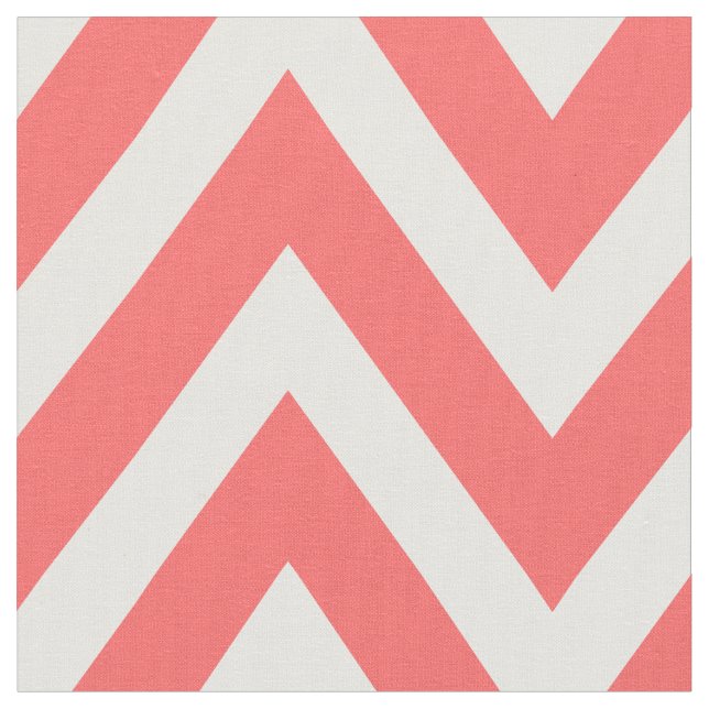 Tecido Coral Modern Chevron Grande Escala (Detalhe)